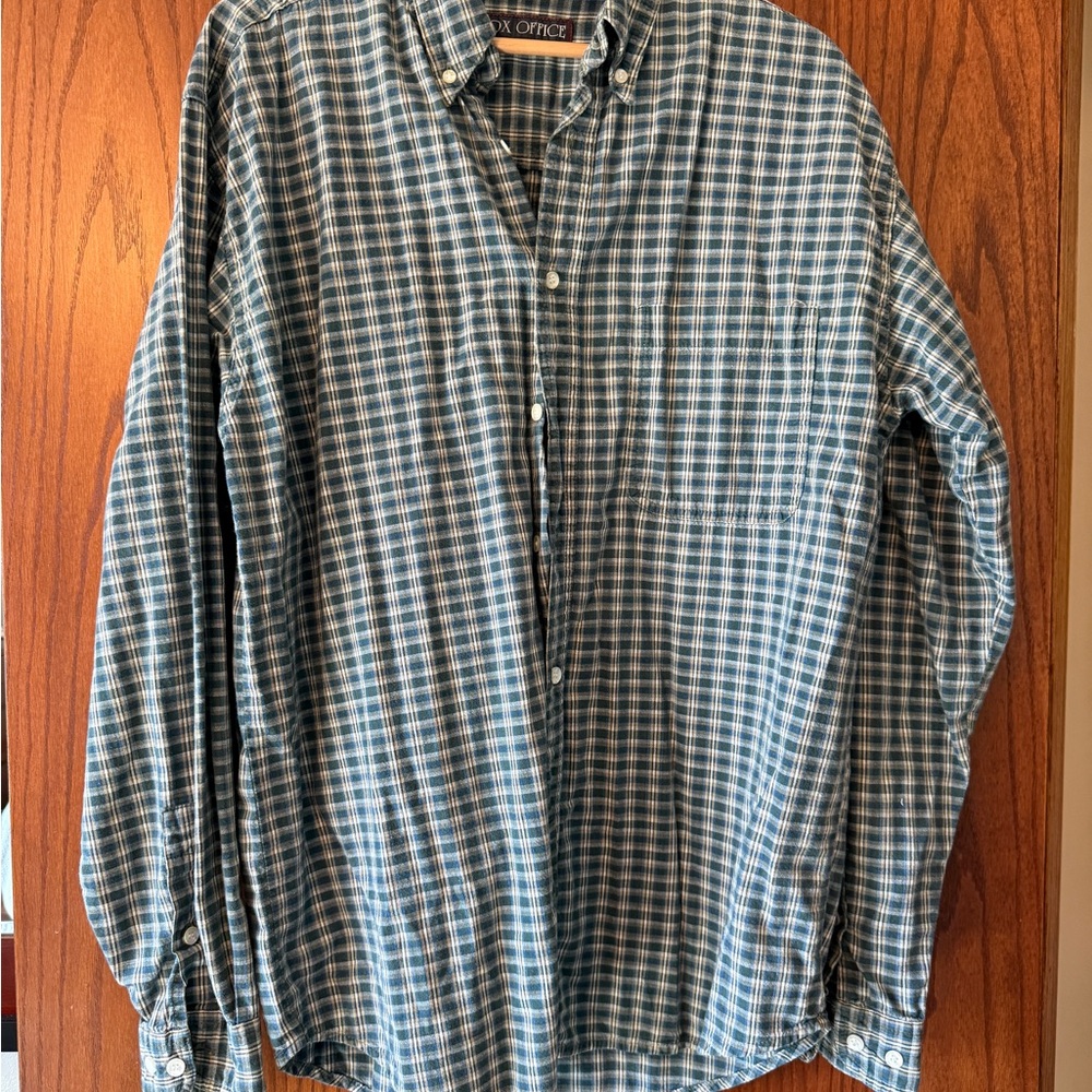 Men's Blue Plaid Shirt